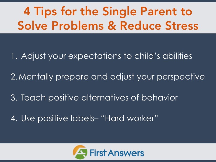 Single Parent Tips to Solve Problems and Reduce Stress