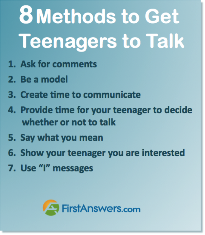 Solve Common Teenage Problems: Getting Teens to Talk to You